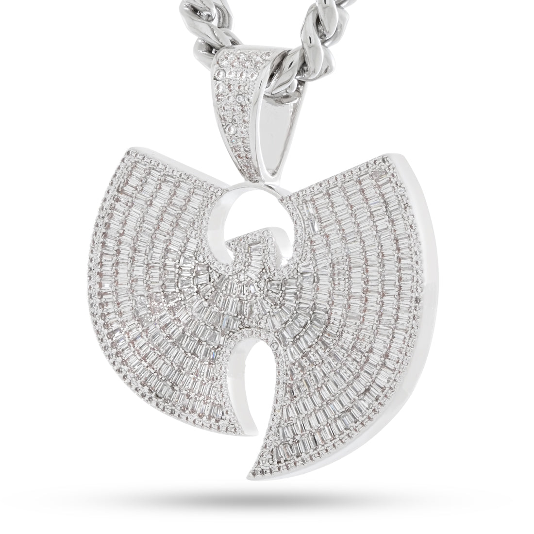 Wu-Tang x King Ice - Logo Necklace in White Gold / 2.1" by King Ice