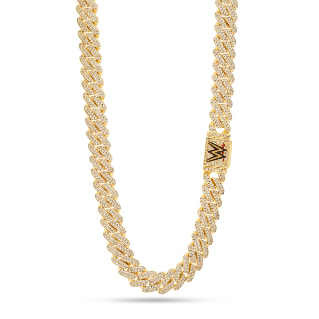 WWE x King Ice - 15mm Iced WWE Chain in Gold Plated / 14K Gold / 20" by King Ice