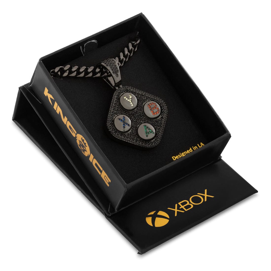 Xbox x King Ice - ABXY Necklace in Black Gold / 1.5" by King Ice