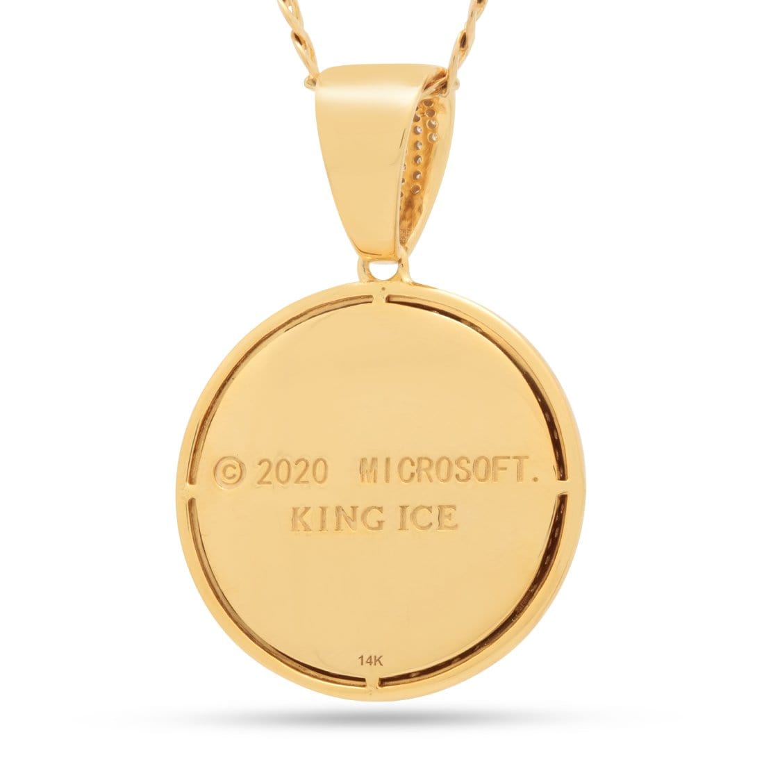Xbox x King Ice - Solid Gold Sphere Logo Necklace in Solid Gold / 14K Gold / 1.8" by King Ice
