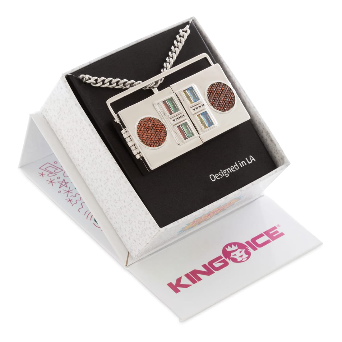 Yo Gabba Gabba x King Ice - SE Boombox Necklace in 1.5" by King Ice