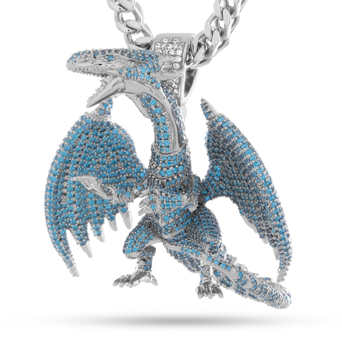 Yu-Gi-Oh! x King Ice - Blue Eyes White Dragon Necklace in by King Ice