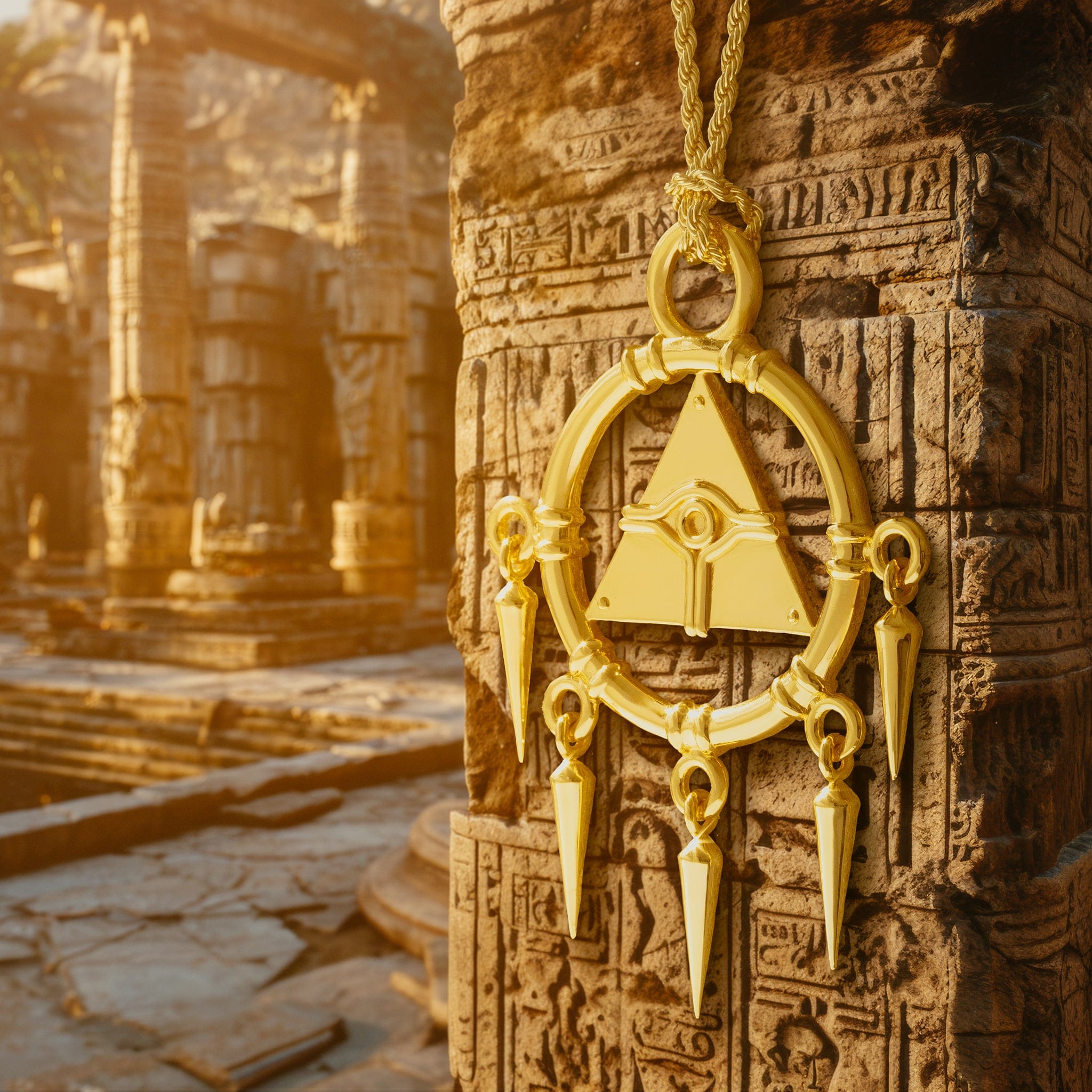 Yu-Gi-Oh! x King Ice - Millennium Ring Necklace  in  by King Ice