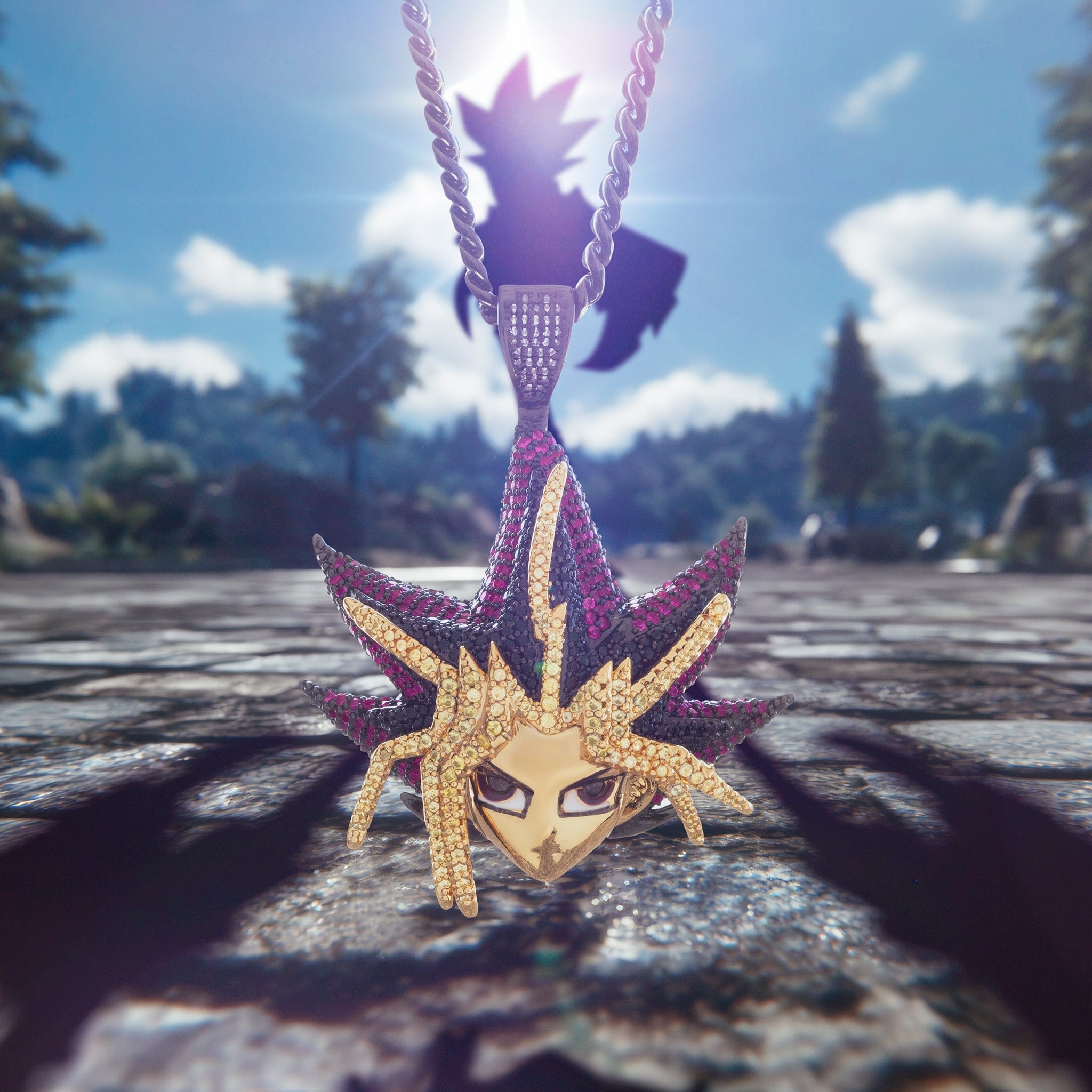 Yu-Gi-Oh! x King Ice - Yami Yugi Necklace in by King Ice