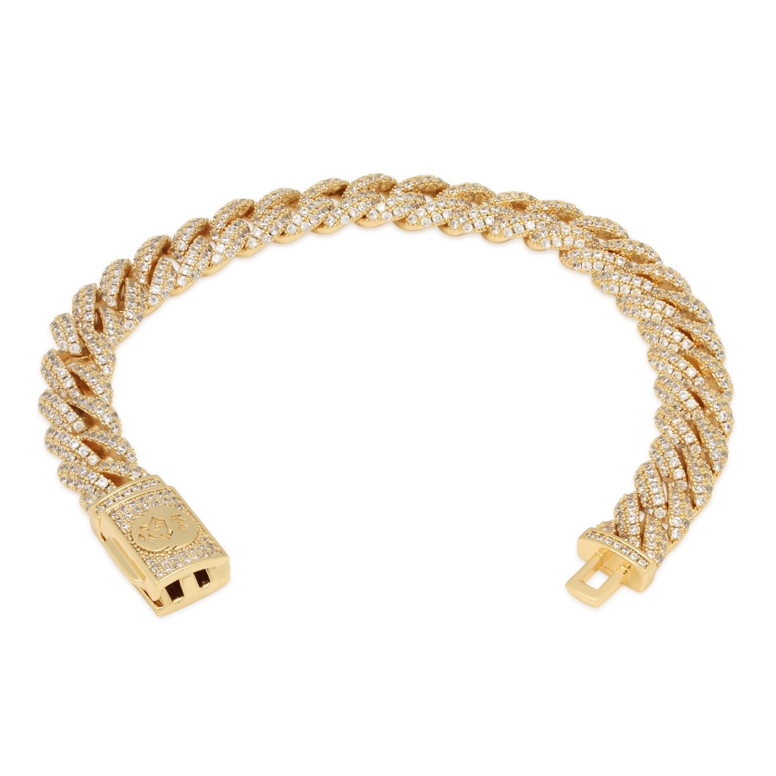 10mm Iced Miami Cuban Link Bracelet in by King Ice