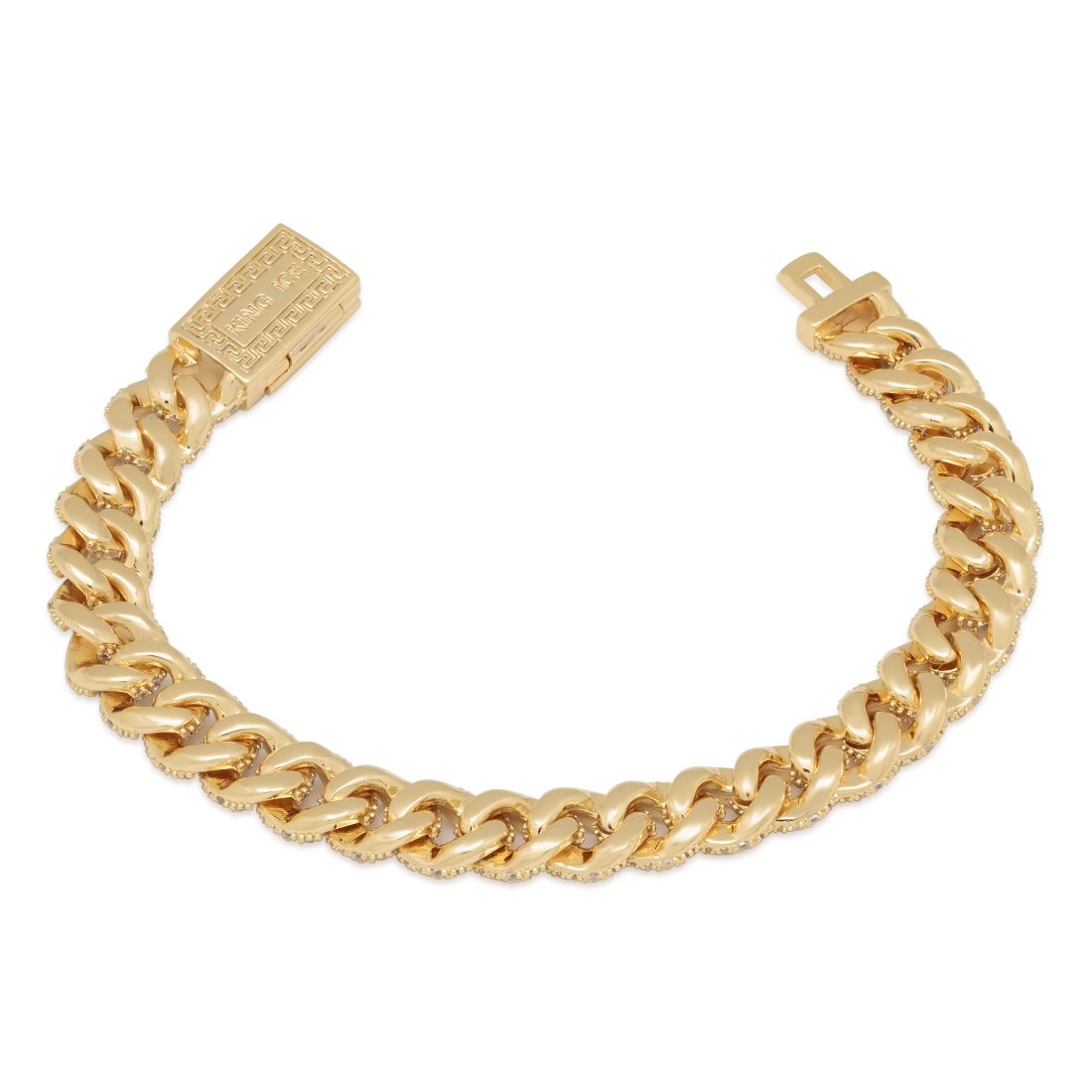 10mm Iced Miami Cuban Link Bracelet in by King Ice