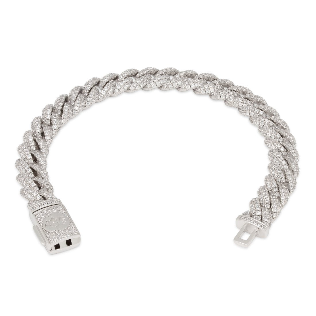 10mm Iced Miami Cuban Link Bracelet in by King Ice