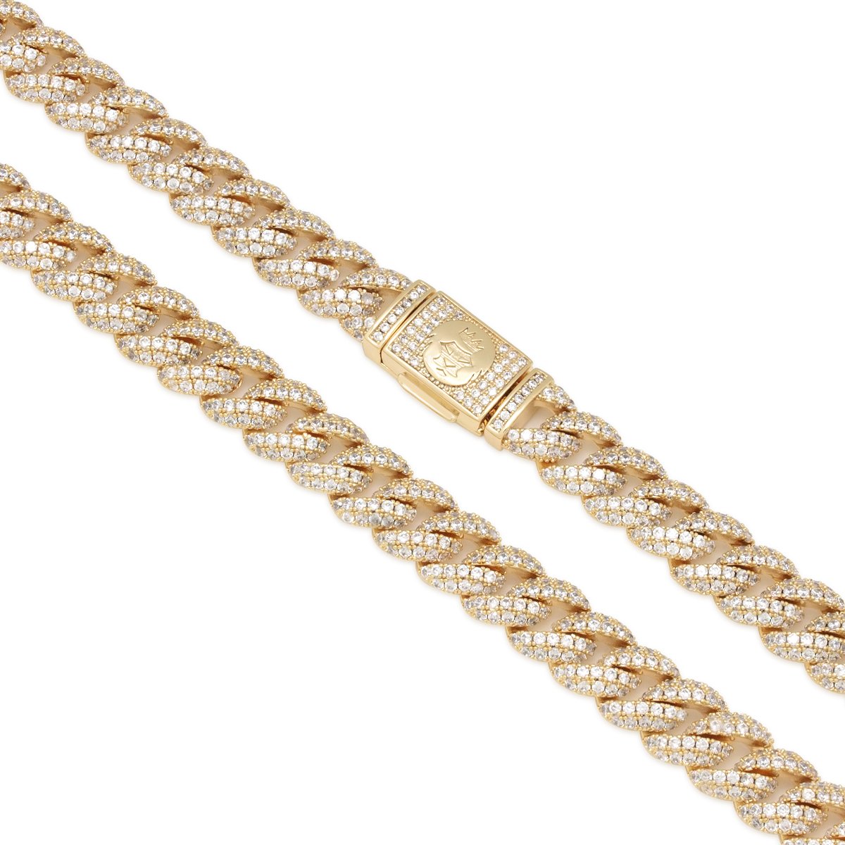10mm Iced Miami Cuban Link Chain in by King Ice