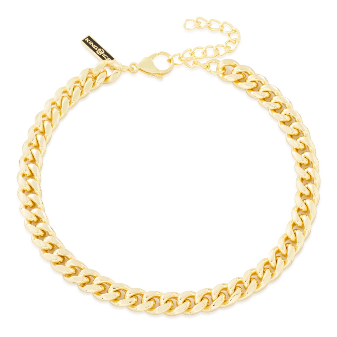 10mm Miami Cuban Link Choker Chain in Gold Plated / 14K Gold / Adjustable by King Ice