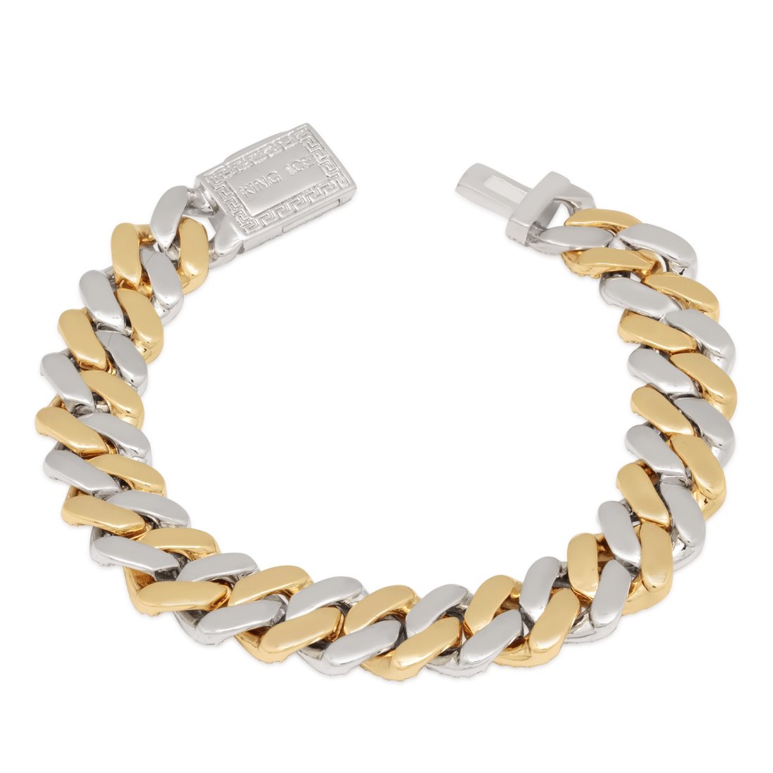 12mm Iced Diamond Cut Miami Cuban Link Bracelet in by King Ice