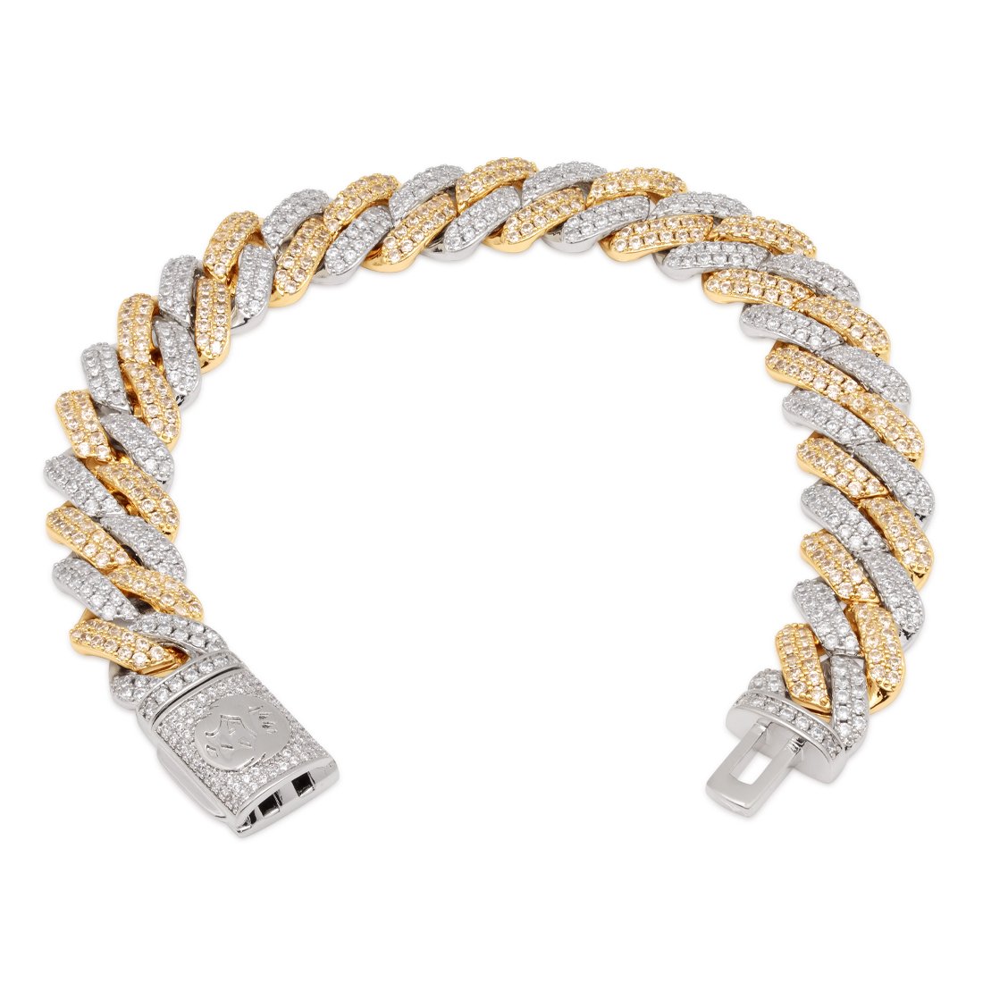 12mm Iced Diamond Cut Miami Cuban Link Bracelet in by King Ice