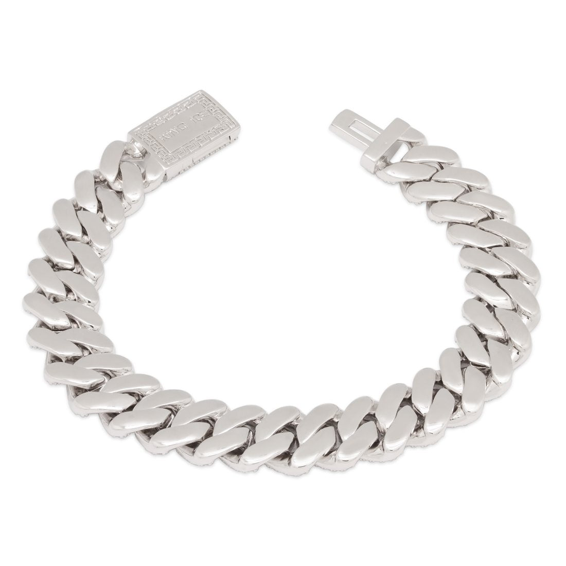 12mm Iced Diamond Cut Miami Cuban Link Bracelet in by King Ice