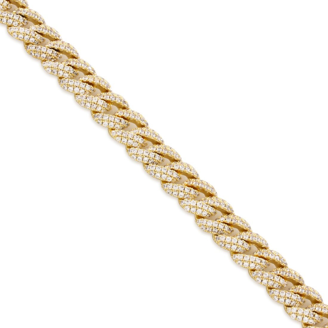 12mm Iced Diamond-Cut Miami Cuban Link Choker Chain in by King Ice