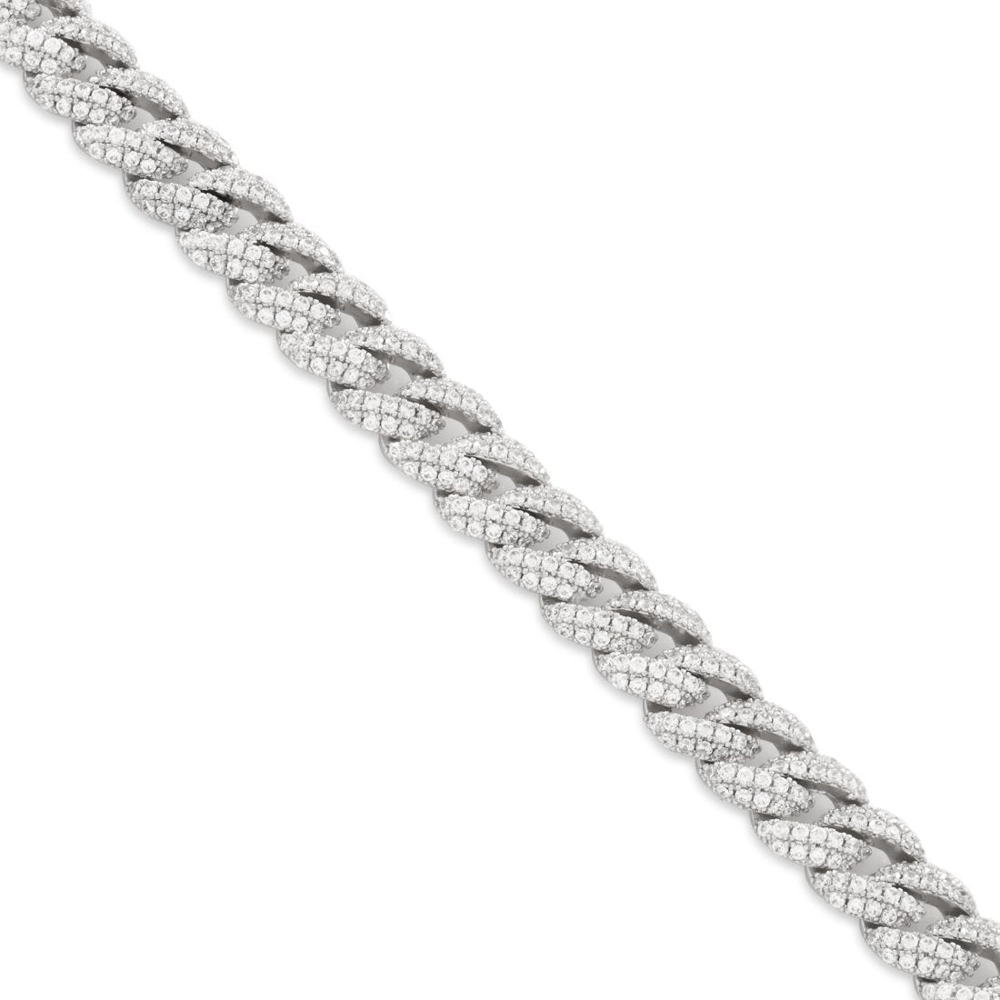 12mm Iced Diamond-Cut Miami Cuban Link Choker Chain in by King Ice