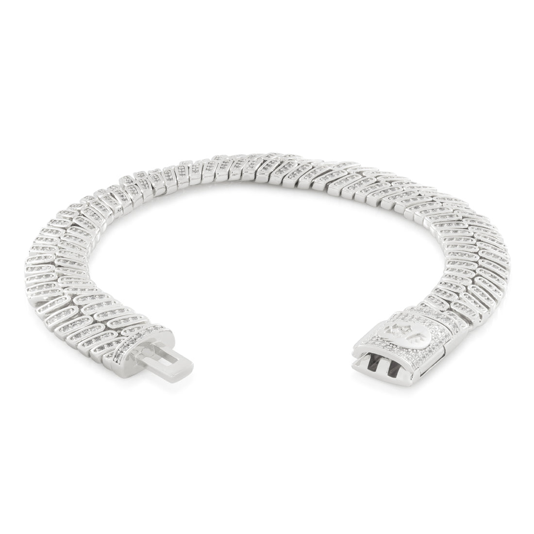 12mm Iced Herringbone Bracelet in by King Ice