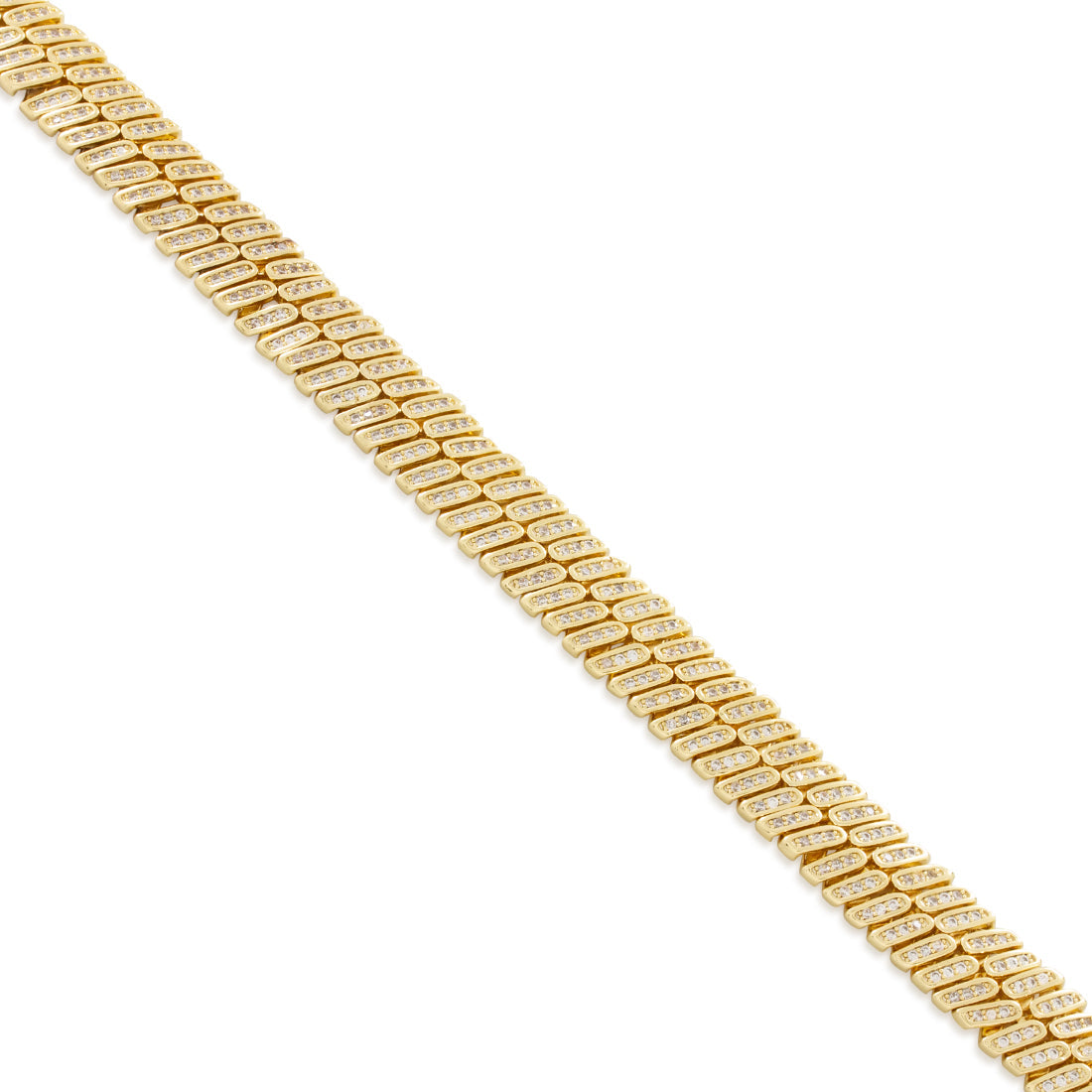 12mm Iced Herringbone Chain in by King Ice