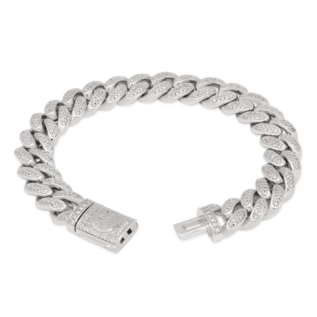 12mm Iced Miami Cuban Link Bracelet in by King Ice