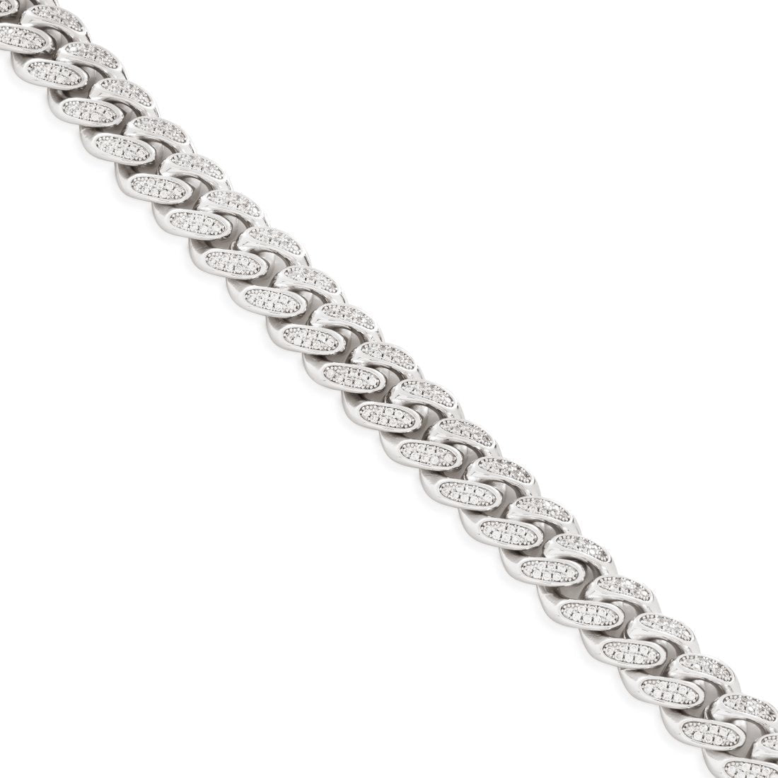 12mm Iced Miami Cuban Link Choker Chain in by King Ice