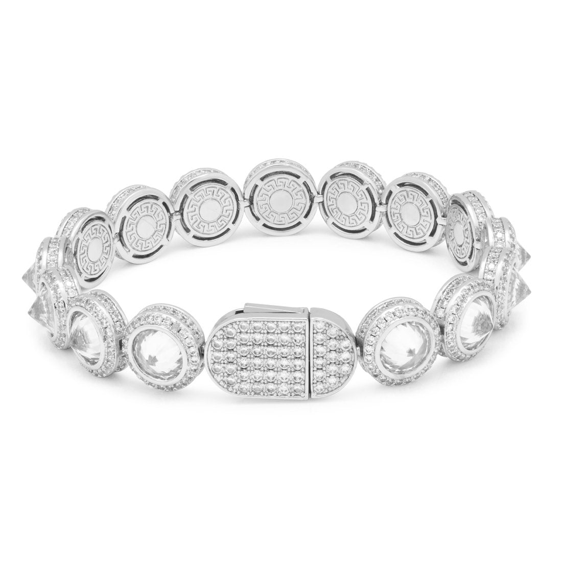 12mm Spike Studded Tennis Bracelet in by King Ice