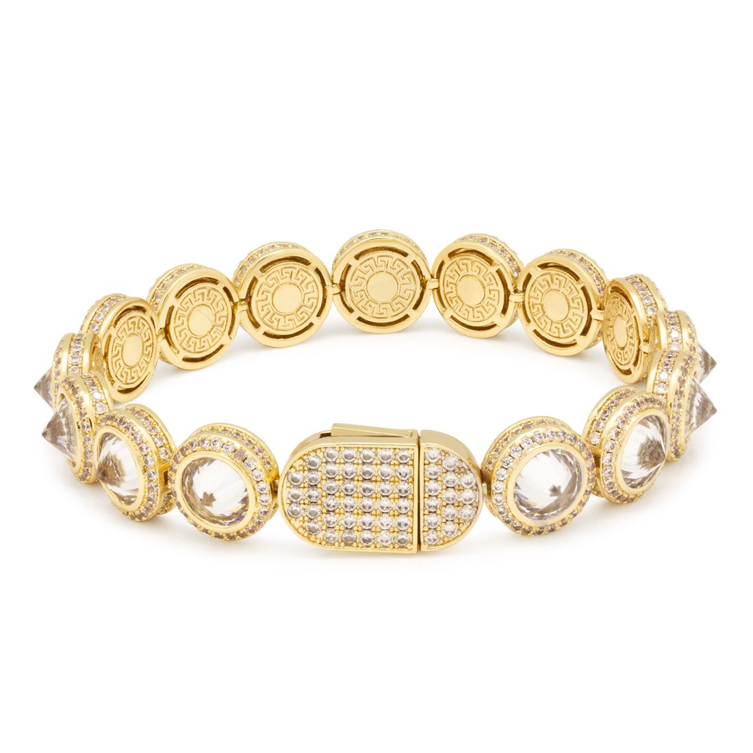 12mm Spike Studded Tennis Bracelet in by King Ice