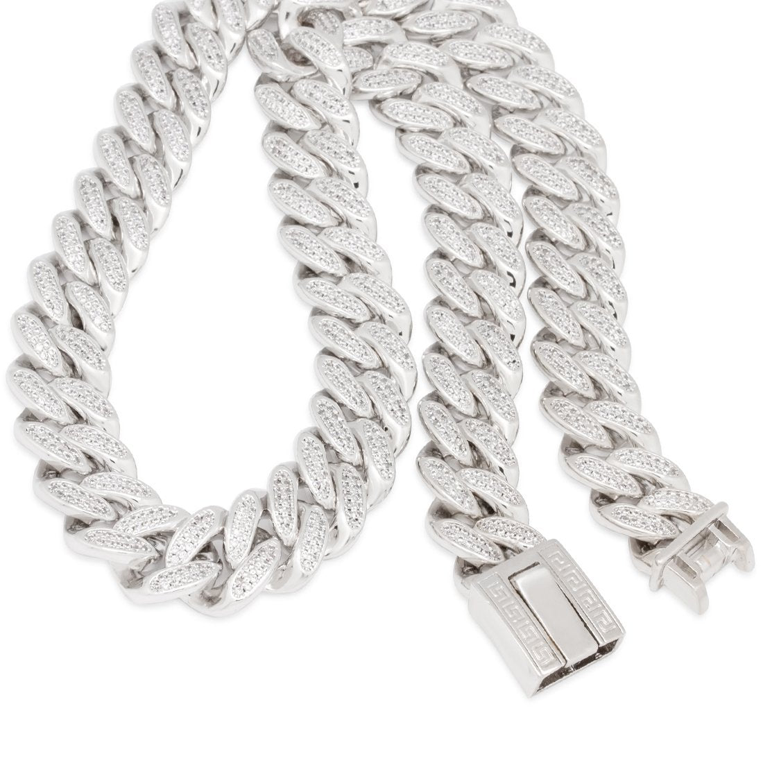 15mm Classic Iced Miami Cuban Link Chain in by King Ice