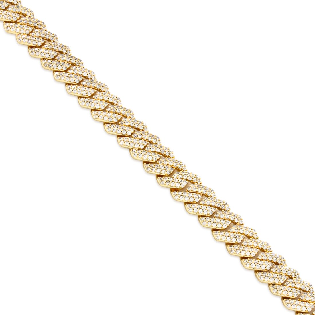 15mm Iced Diamond-Cut Miami Cuban Link Choker Chain in by King Ice