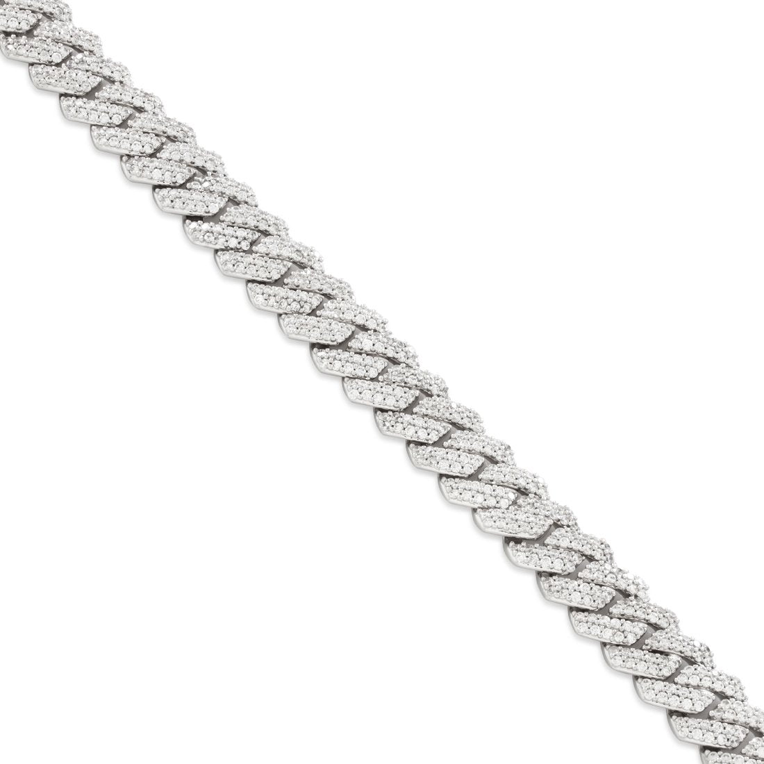15mm Iced Diamond-Cut Miami Cuban Link Choker Chain in by King Ice