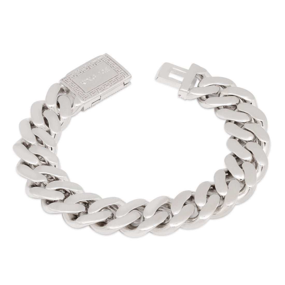 15mm Iced Miami Cuban Link Bracelet in by King Ice