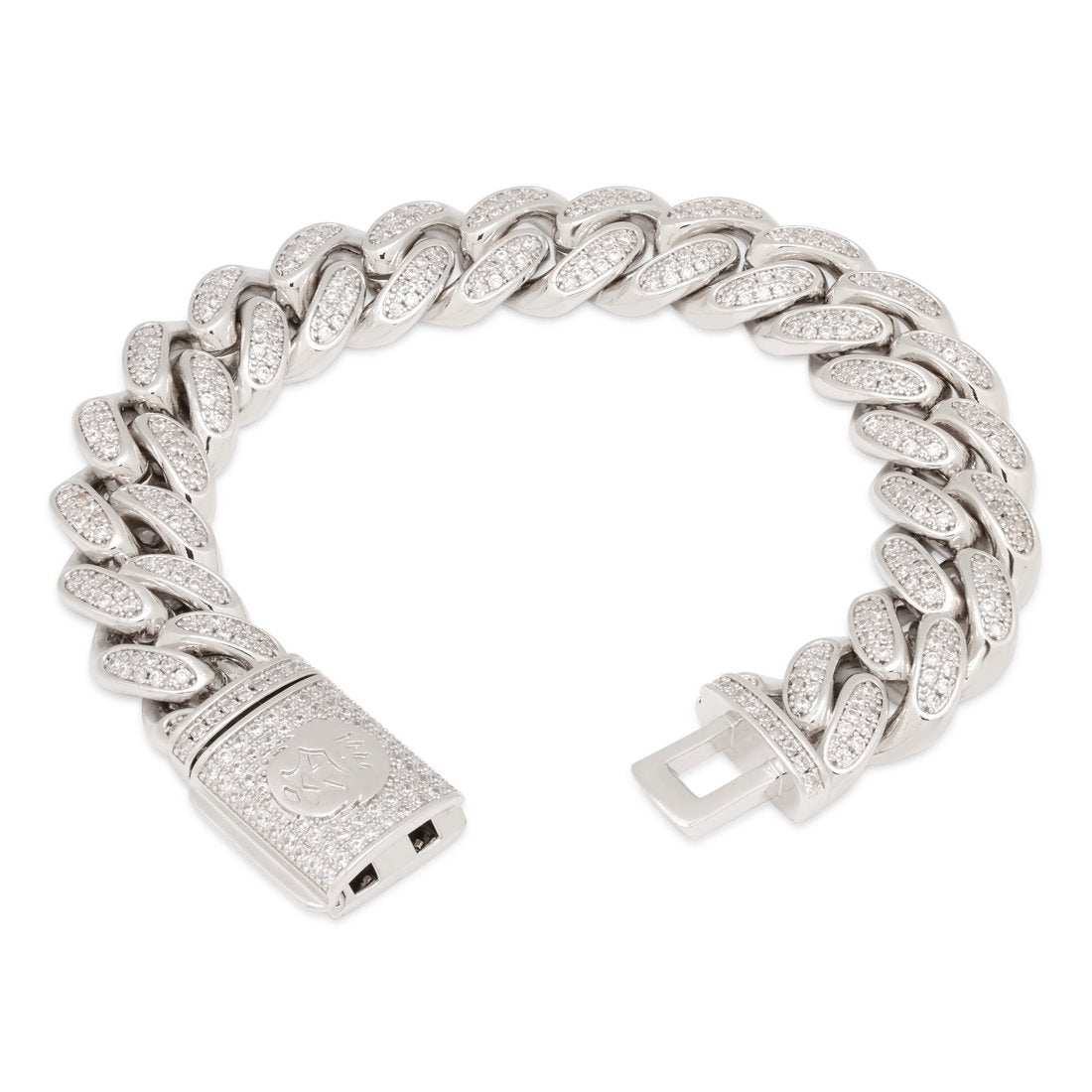 15mm Iced Miami Cuban Link Bracelet in by King Ice