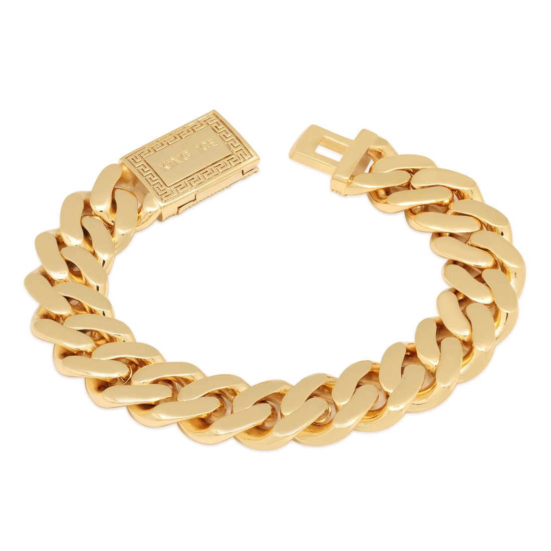 15mm Iced Miami Cuban Link Bracelet in by King Ice