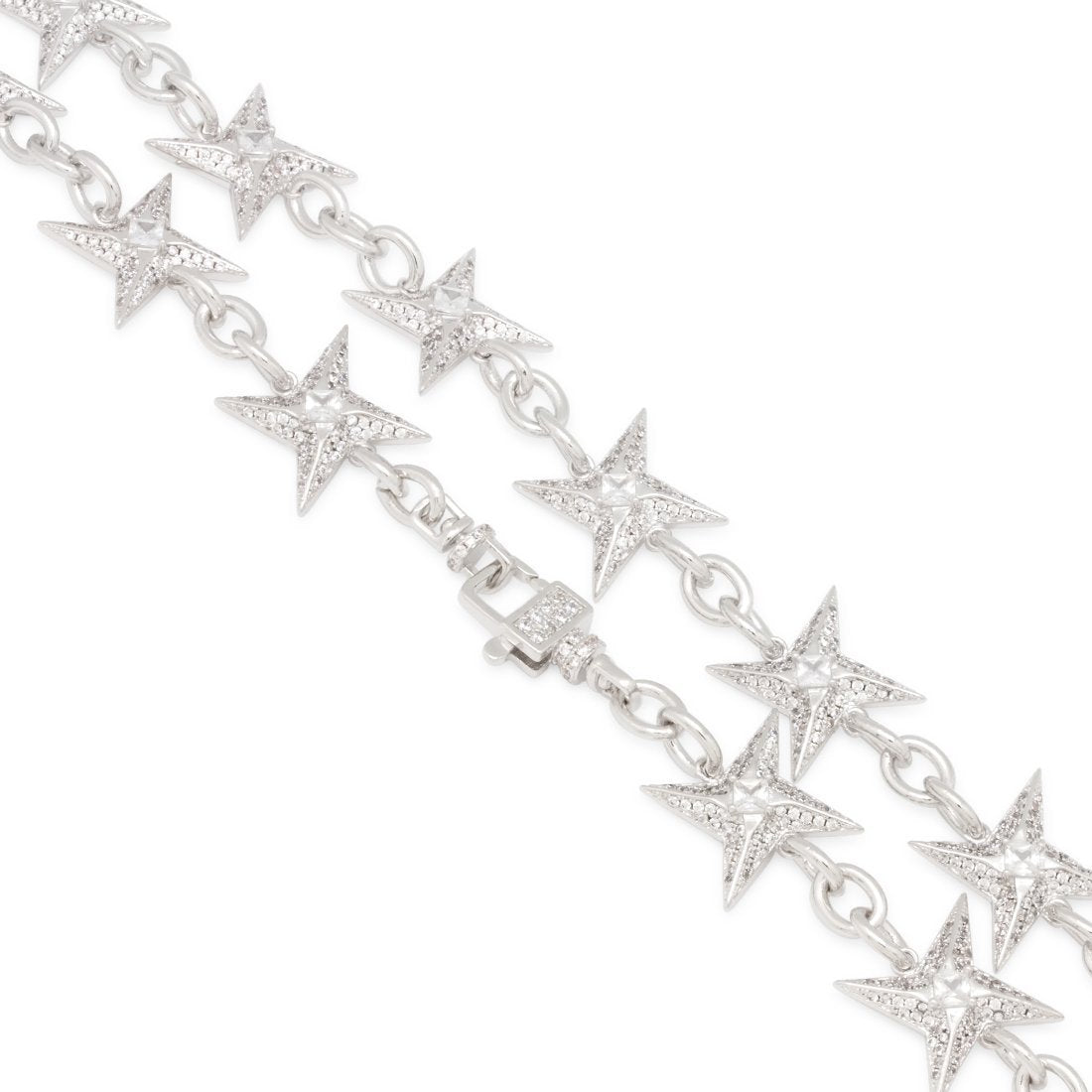 15mm Iced Shuriken Rolo Chain in by King Ice