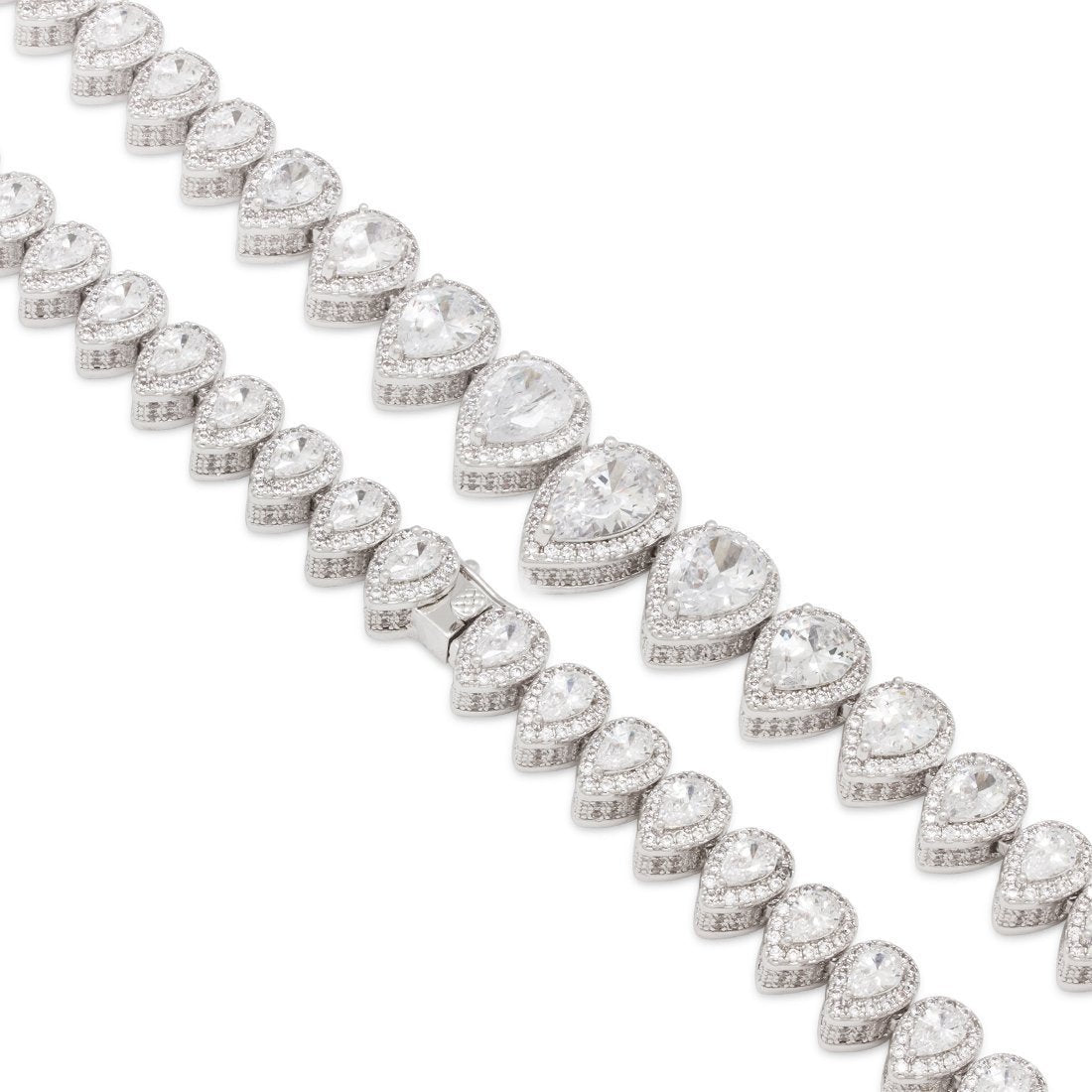 16mm Pear-Cut Tennis Chain in by King Ice