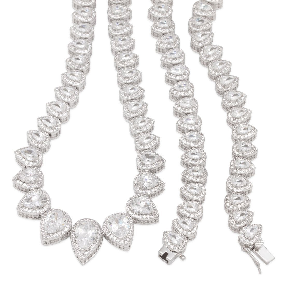 16mm Pear-Cut Tennis Chain in by King Ice