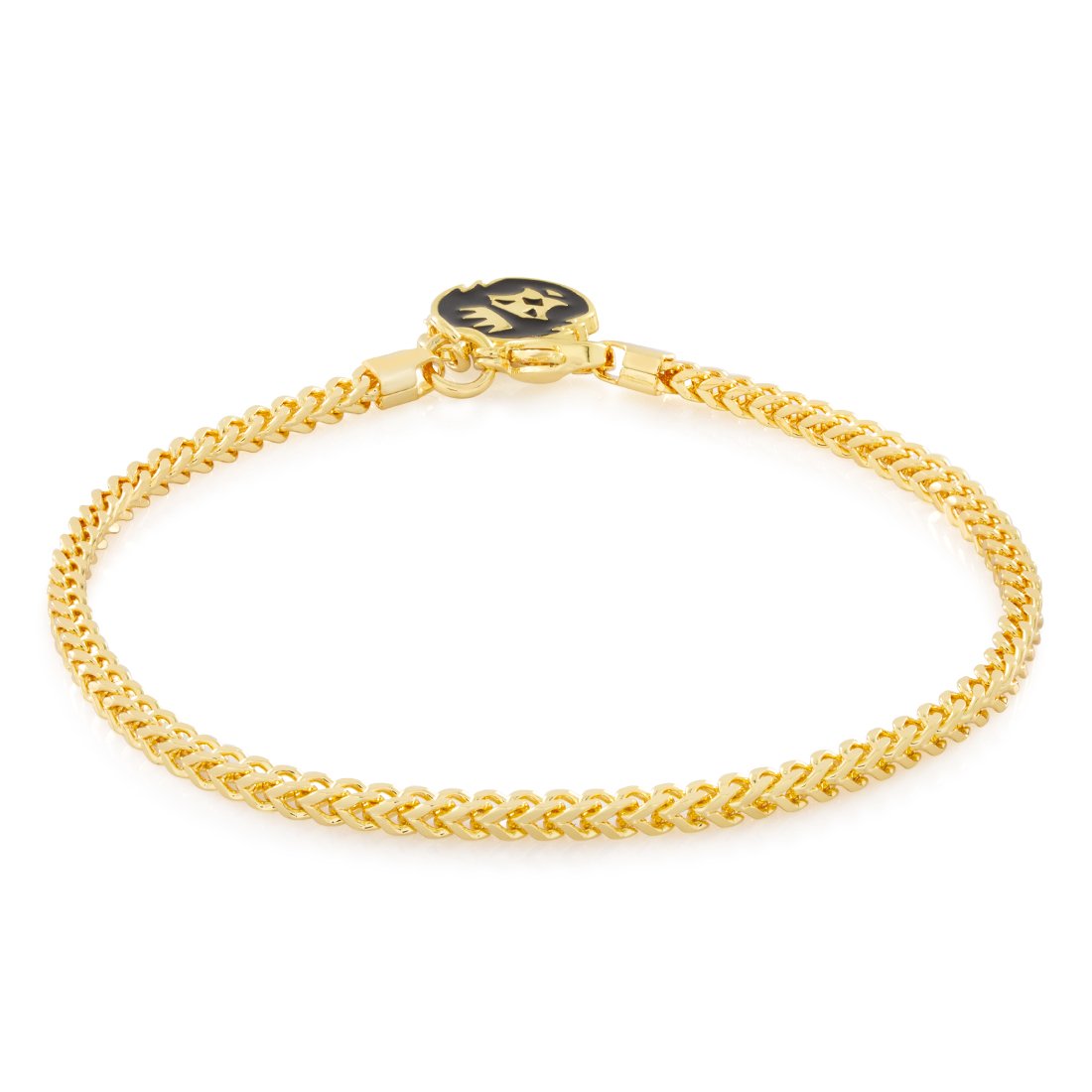 3mm Franco Bracelet in Gold Plated / 14K Gold / 7" by King Ice