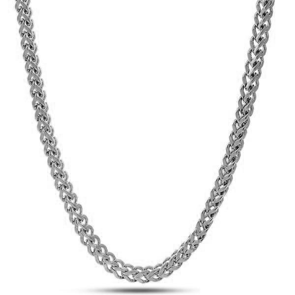3mm Franco Chain in White Gold / 16" by King Ice