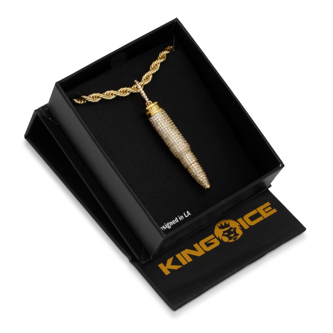 .223 Caliber Bullet Necklace in by King Ice
