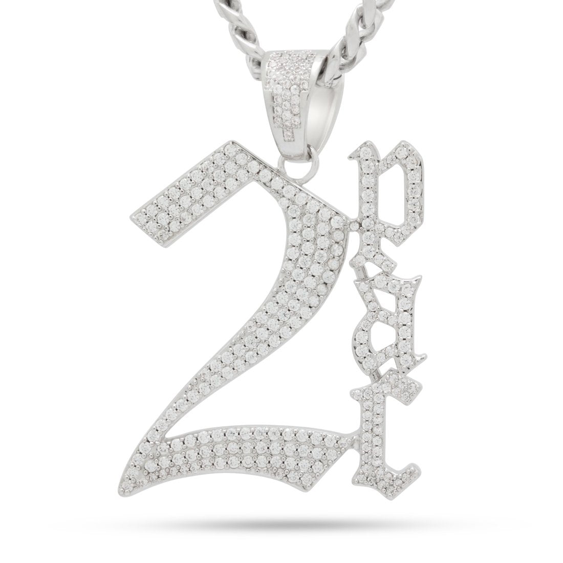 West Coast Legend Necklace in White Gold / 1.9" by King Ice