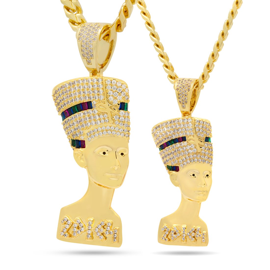 3D Boss Nefertiti Necklace in by King Ice