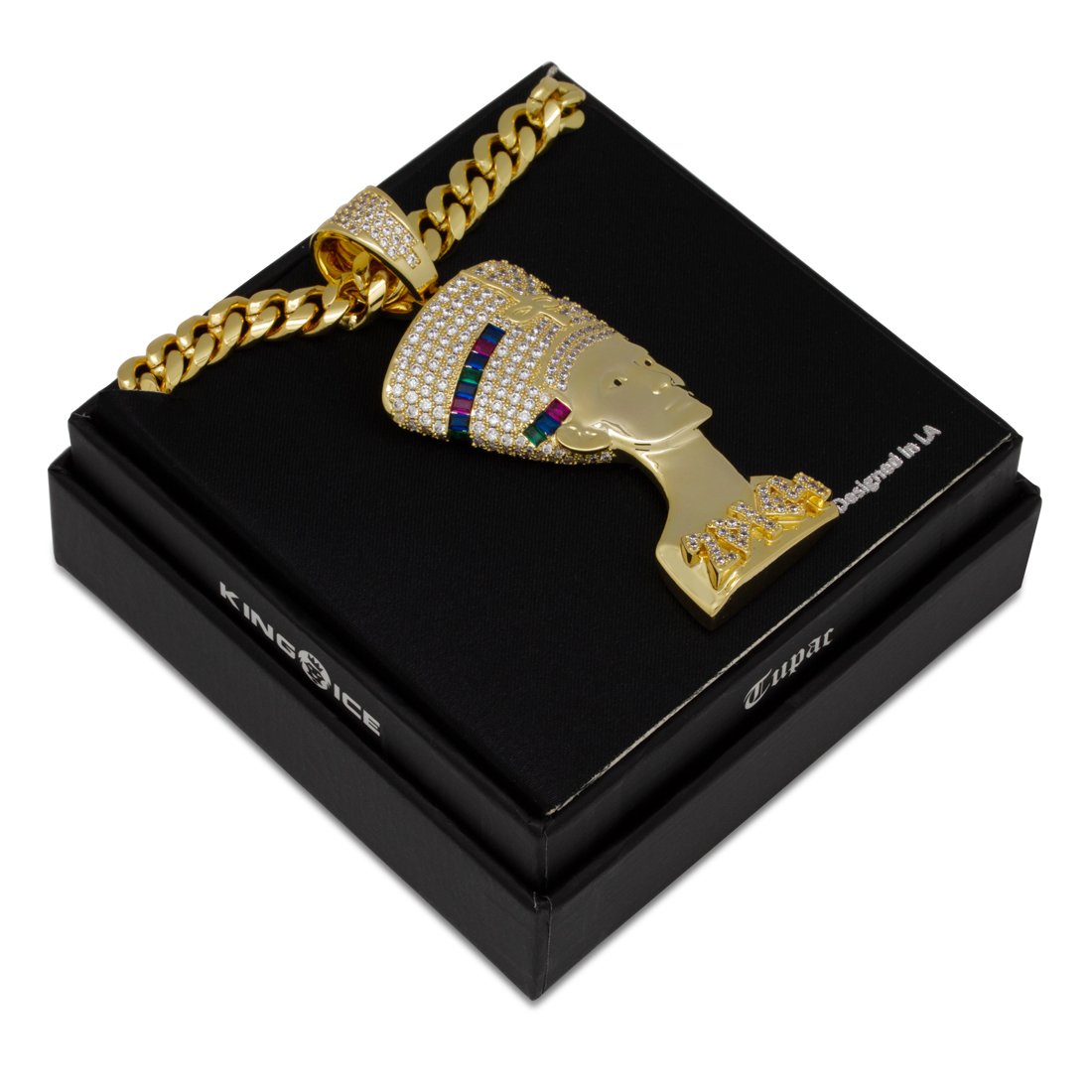 3D Boss Nefertiti Necklace in by King Ice