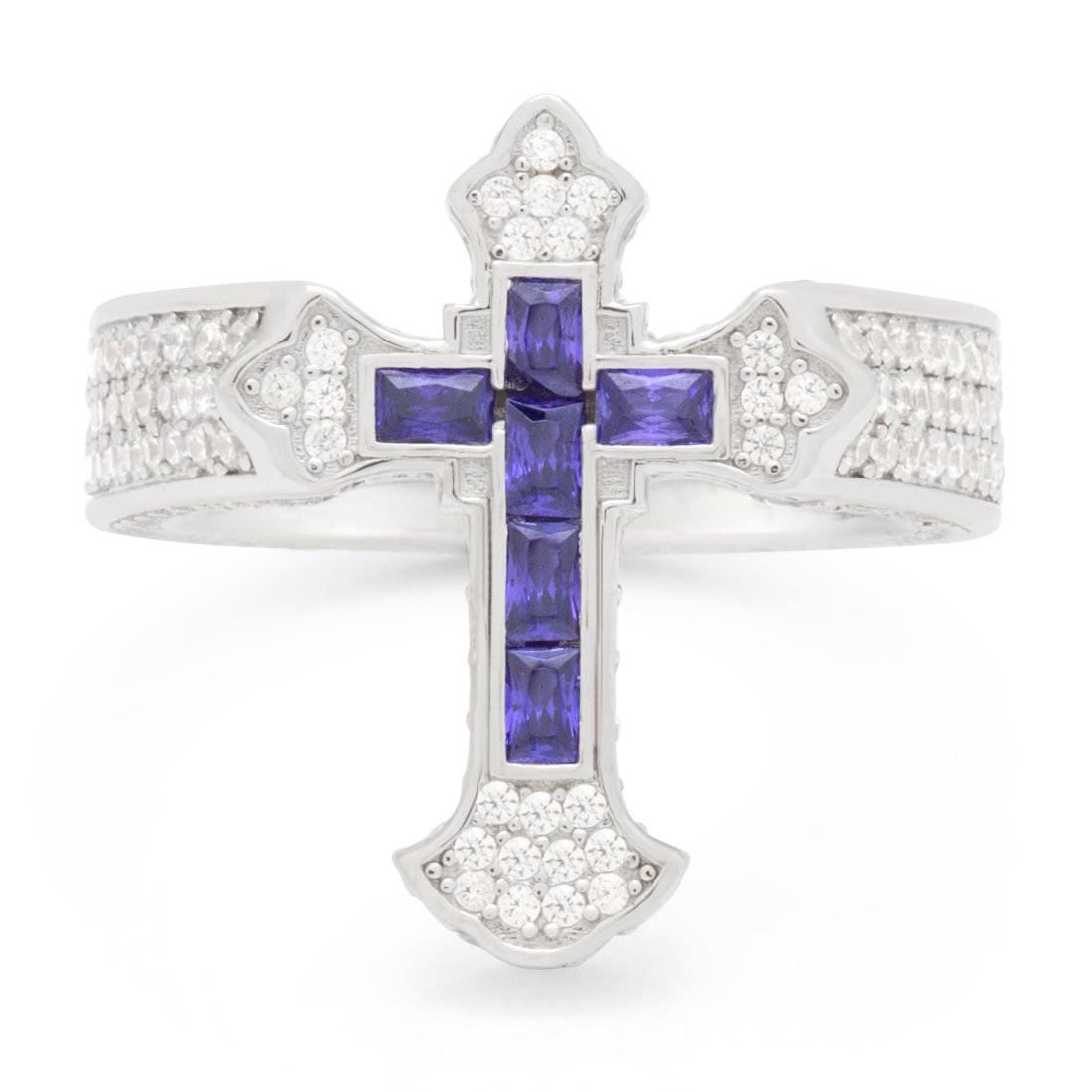 Fleur de Lis Cross Ring in by King Ice