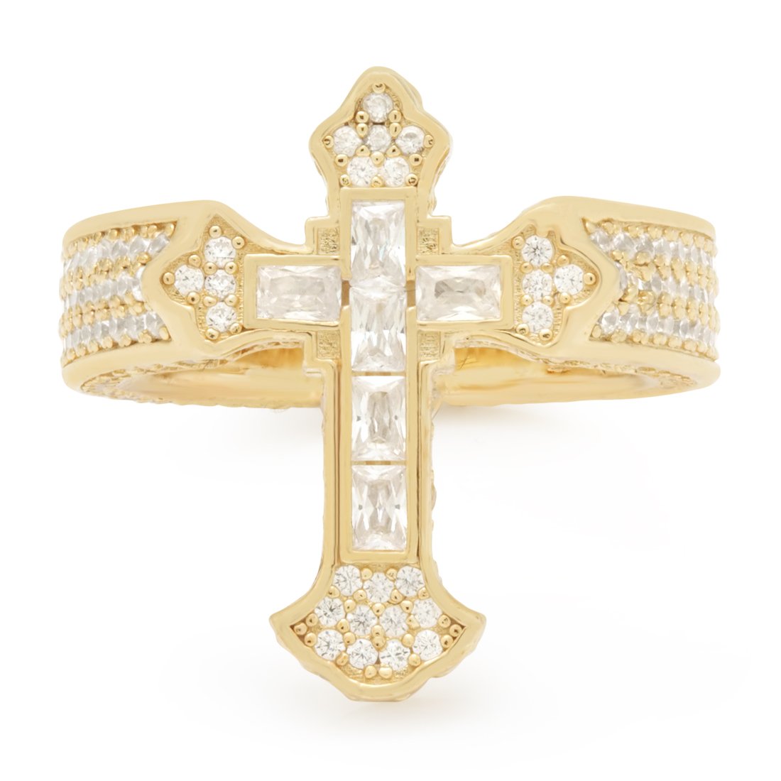 Fleur de Lis Cross Ring in by King Ice