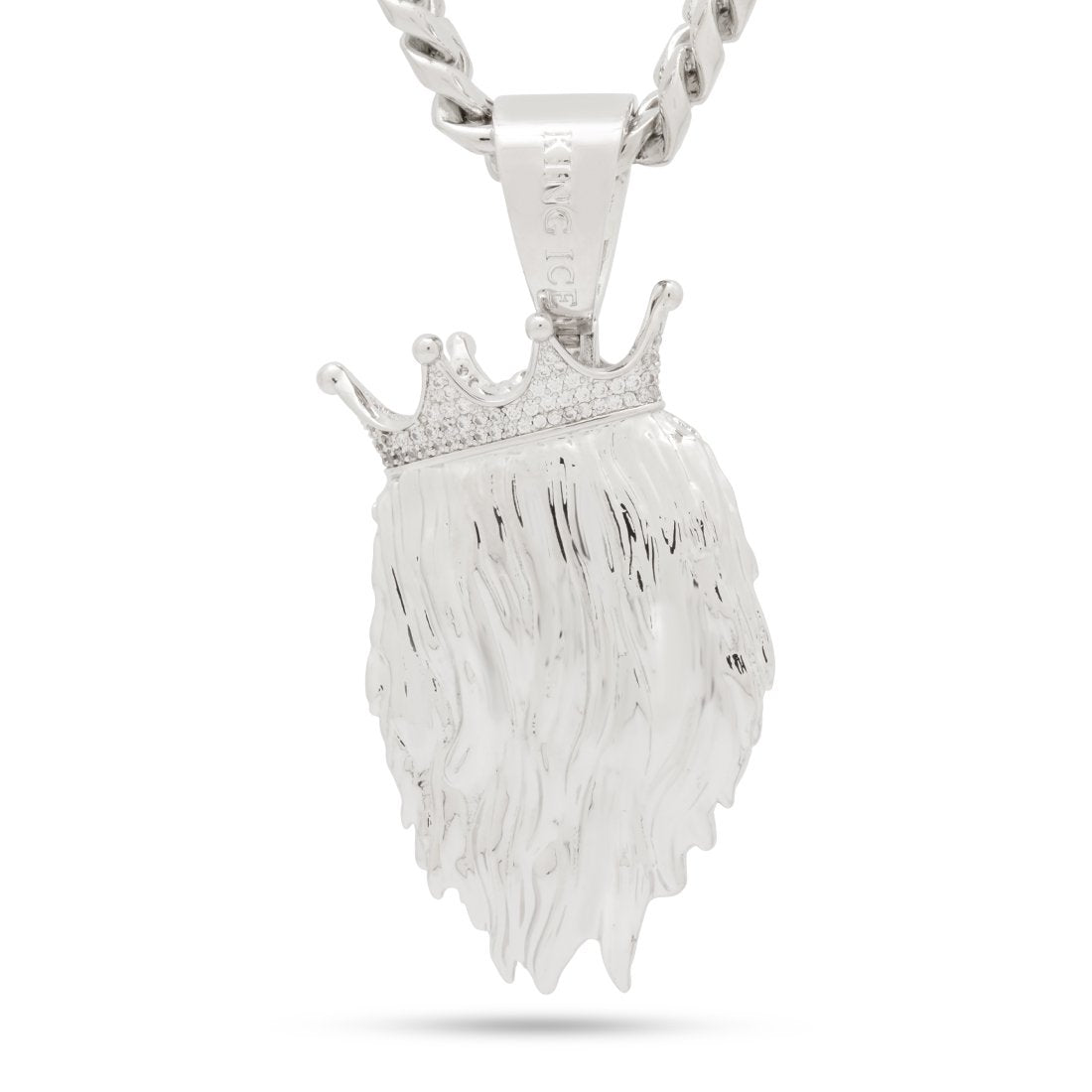 3D Boss Roaring Lion Necklace in by King Ice