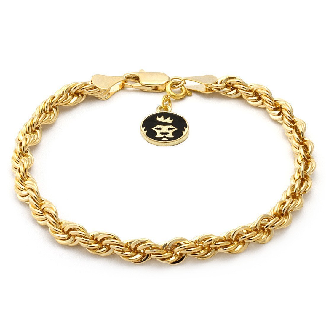 3mm Rope Bracelet in Gold Plated / 14K Gold / 7" by King Ice