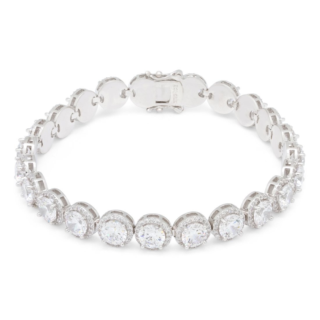 5mm Brilliant-Cut Tennis Bracelet in White Gold / 8" by King Ice
