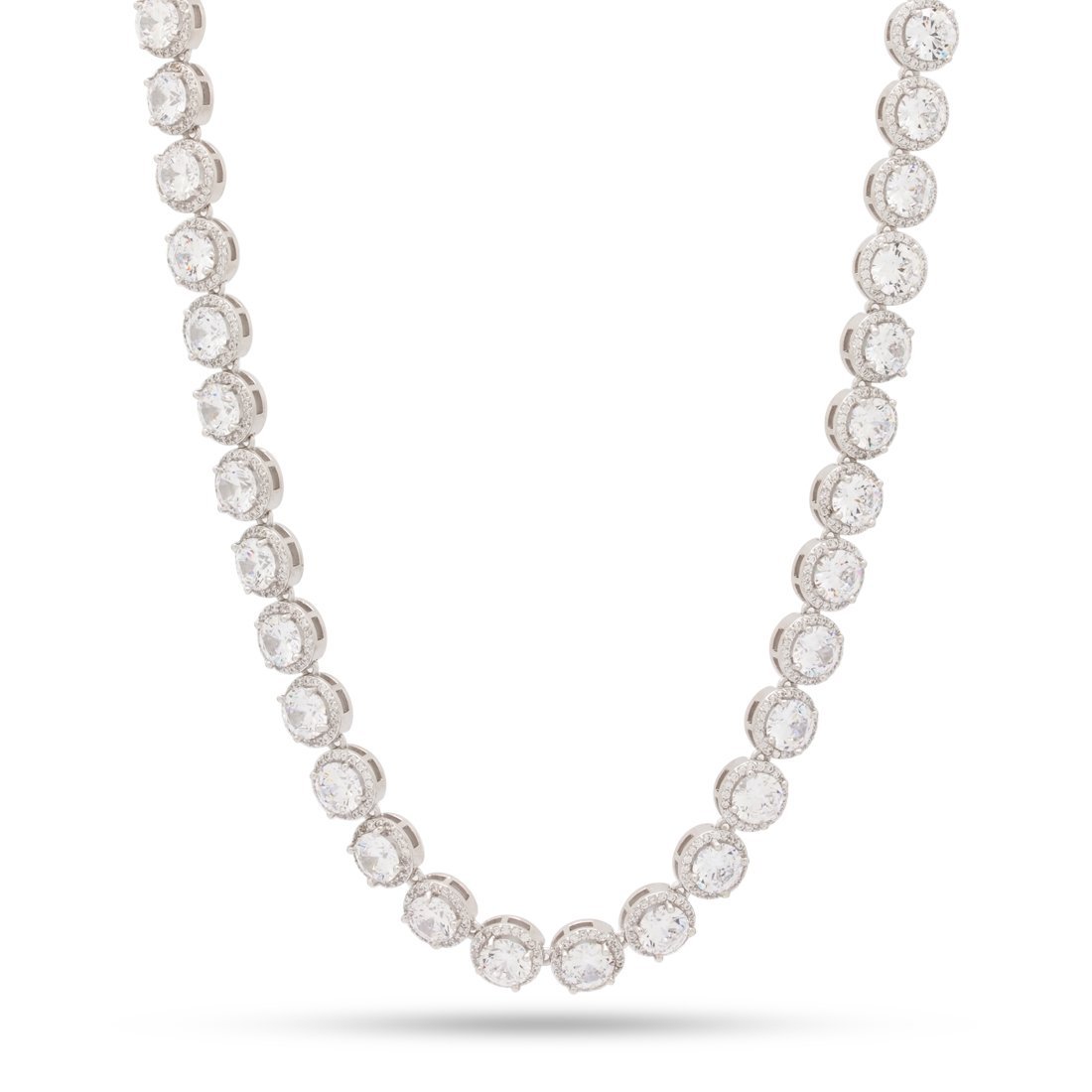 5mm Brilliant-Cut Tennis Chain in Gold Plated / White Gold / 18" by King Ice