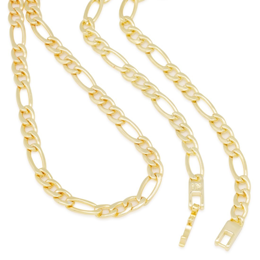 5mm Figaro Chain Choker Set in by King Ice