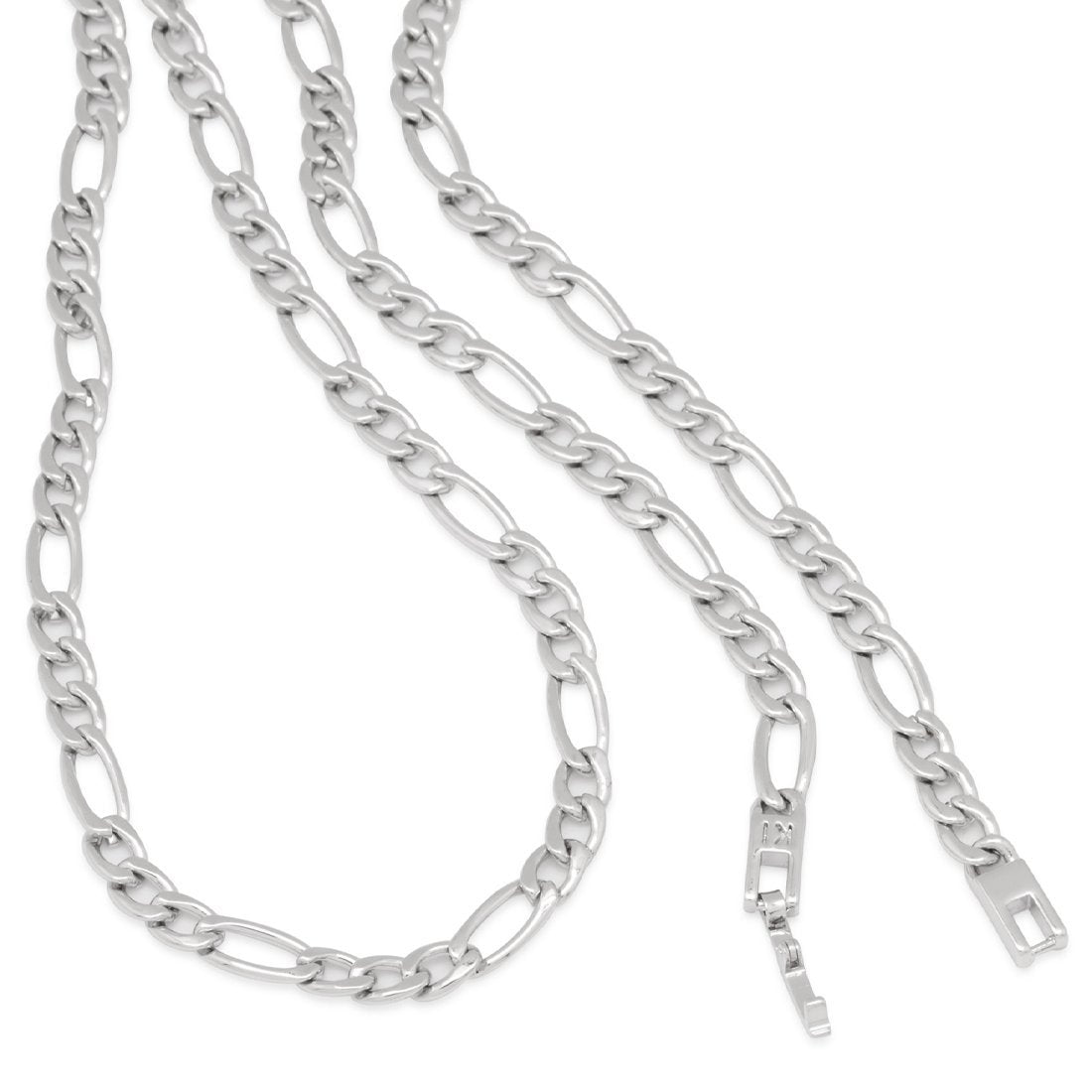 5mm Figaro Chain Choker Set in by King Ice