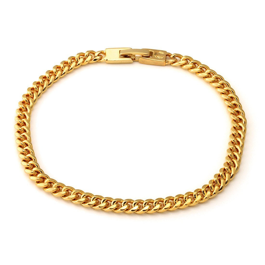 5mm Miami Cuban Link Bracelet in Gold Plated / 14K Gold / 8" by King Ice