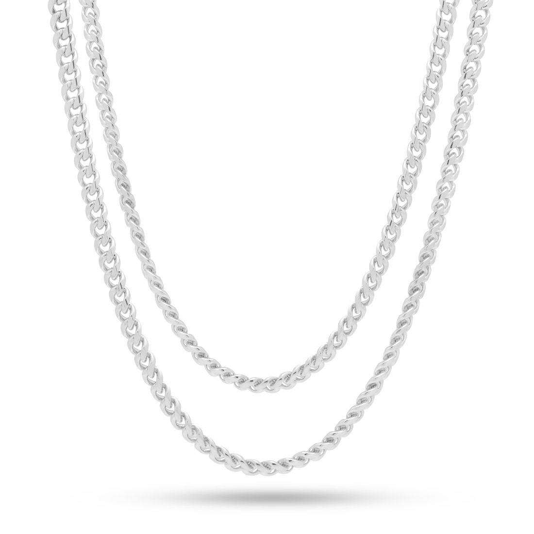 5mm Miami Cuban Link Chain Choker Set in Gold Plated / White Gold / 18"/20" by King Ice