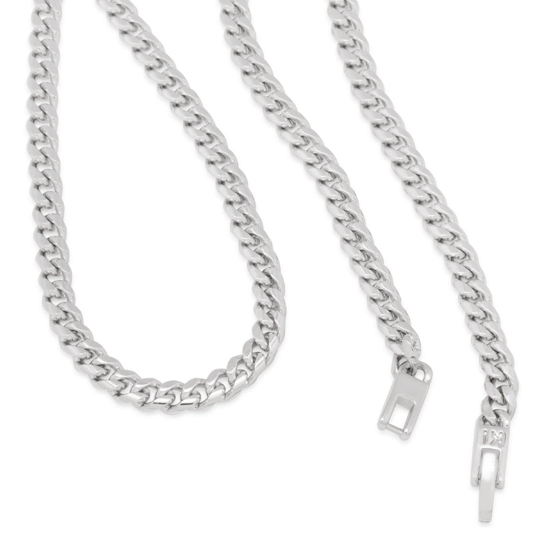 5mm Miami Cuban Link Chain Choker Set in by King Ice